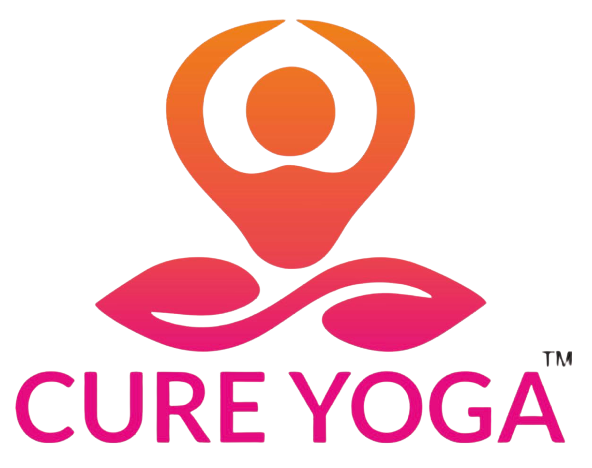 Cure yoga logo white